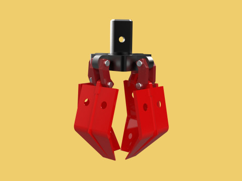 PALM OIL FRUIT CRANE ATTACHMENT ARM LOADER LIFTING GRABBER JAWS 3D 모델