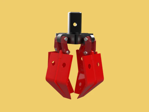PALM OIL FRUIT CRANE ATTACHMENT ARM LOADER LIFTING GRABBER JAWS 3D Model