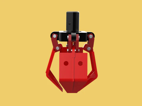 PALM OIL FRUIT CRANE ATTACHMENT ARM LOADER LIFTING GRABBER JAWS 3D Model