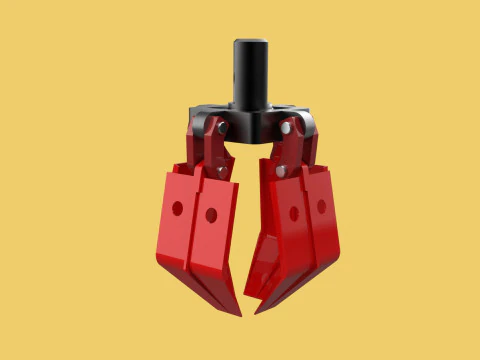 PALM OIL FRUIT CRANE ATTACHMENT ARM LOADER LIFTING GRABBER JAWS 3D Model