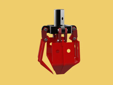 PALM OIL FRUIT CRANE ATTACHMENT ARM LOADER LIFTING GRABBER JAWS 3D Model