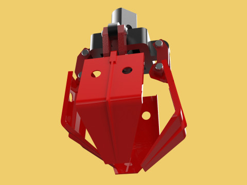 PALM OIL FRUIT CRANE ATTACHMENT ARM LOADER LIFTING GRABBER JAWS 3D 모델