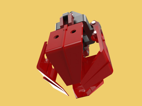 PALM OIL FRUIT CRANE ATTACHMENT ARM LOADER LIFTING GRABBER JAWS 3D 모델