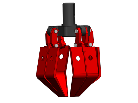 PALM OIL FRUIT CRANE ATTACHMENT ARM LOADER LIFTING GRABBER JAWS 3D 모델