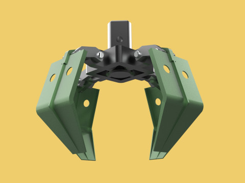 WOOD LOG TREE CRANE ATTACHMENT ARM LOADER LIFTING GRABBER JAWS 3D Model