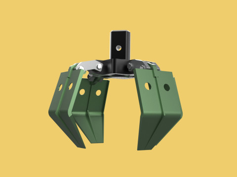 WOOD LOG TREE CRANE ATTACHMENT ARM LOADER LIFTING GRABBER JAWS 3D Model