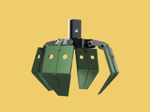 WOOD LOG TREE CRANE ATTACHMENT ARM LOADER LIFTING GRABBER JAWS 3D Model