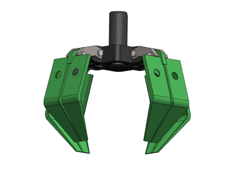 WOOD LOG TREE CRANE ATTACHMENT ARM LOADER LIFTING GRABBER JAWS 3D Model