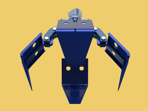 THUMB GRAB BUCKET CRANE ATTACHMENT ARM GRABBER GRAPPLE HOOK JAW Modelo 3D
