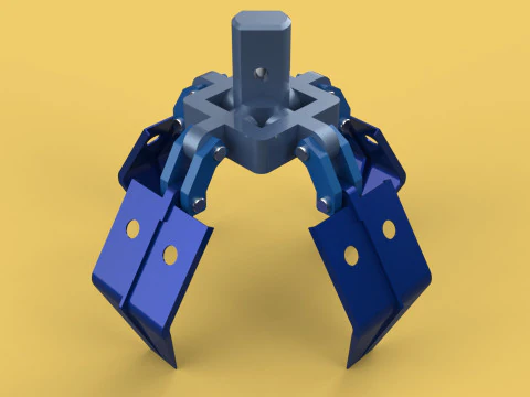 POLEGAR BALDE GUINDASTE ANEXO BRA&Ccedil;O GRAPPLE GANCHO MAND&Iacute;BULA Modelo 3D
