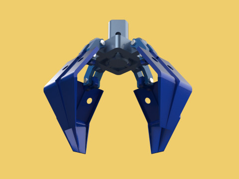 THUMB GRAB BUCKET CRANE ATTACHMENT ARM GRABBER GRAPPLE HOOK JAW Modelo 3D