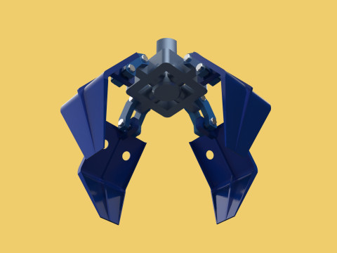 THUMB GRAB BUCKET CRANE ATTACHMENT ARM GRABBER GRAPPLE HOOK JAW Modelo 3D