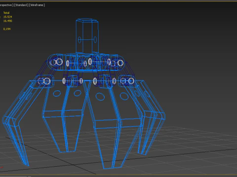 POLEGAR BALDE GUINDASTE ANEXO BRA&Ccedil;O GRAPPLE GANCHO MAND&Iacute;BULA Modelo 3D