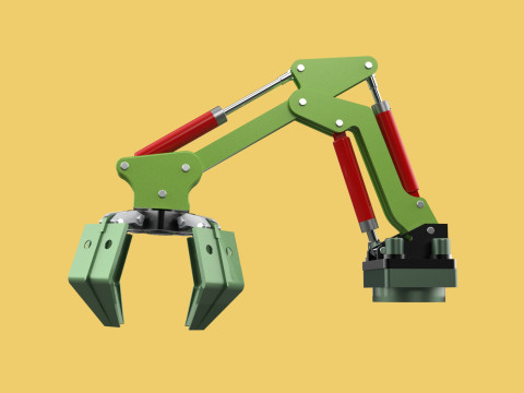 HYDRAULIC WOOD LOG TREE LOADER GRAB CRANE LIFTING GRABBER JAWS Modèle 3D
