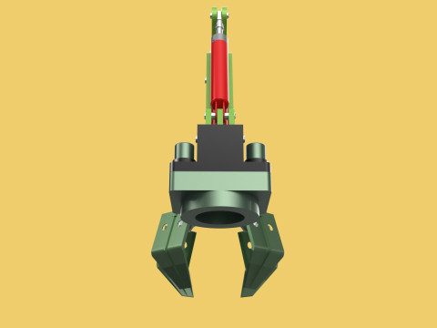 HYDRAULIC WOOD LOG TREE LOADER GRAB CRANE LIFTING GRABBER JAWS Modelo 3D