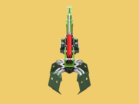 HYDRAULIC WOOD LOG TREE LOADER GRAB CRANE LIFTING GRABBER JAWS Modelo 3D