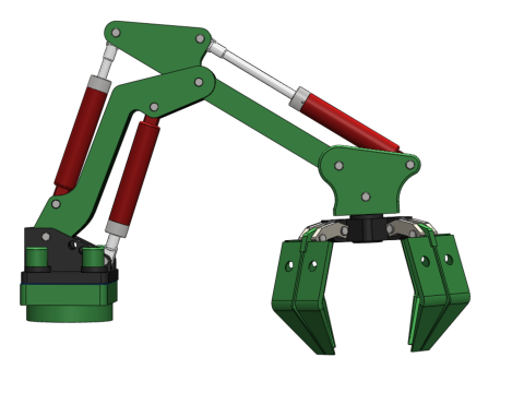 HYDRAULIC WOOD LOG TREE LOADER GRAB CRANE LIFTING GRABBER JAWS Modelo 3D
