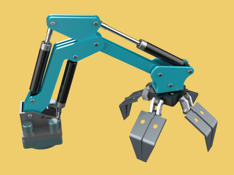 SCRAP RUBBISH GARBAGE WASTE LOADER GRABBER CRANE LIFTING GRAPPLE Modelo 3D