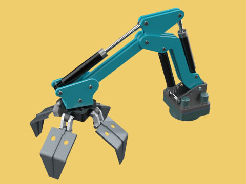 SCRAP RUBBISH GARBAGE WASTE LOADER GRABBER CRANE LIFTING GRAPPLE Modelo 3D