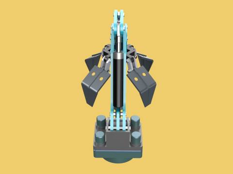 SCRAP RUBBISH GARBAGE WASTE LOADER GRABBER CRANE LIFTING GRAPPLE Modelo 3D