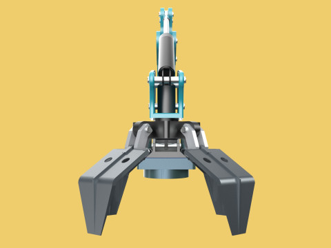 SCRAP RUBBISH GARBAGE WASTE LOADER GRABBER CRANE LIFTING GRAPPLE Modelo 3D