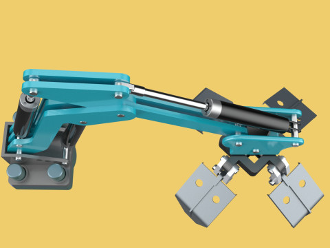 SCRAP RUBBISH GARBAGE WASTE LOADER GRABBER CRANE LIFTING GRAPPLE Modelo 3D