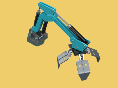 SCRAP RUBBISH GARBAGE WASTE LOADER GRABBER CRANE LIFTING GRAPPLE 3D Model