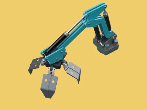 SCRAP RUBBISH GARBAGE WASTE LOADER GRABBER CRANE LIFTING GRAPPLE 3D Model