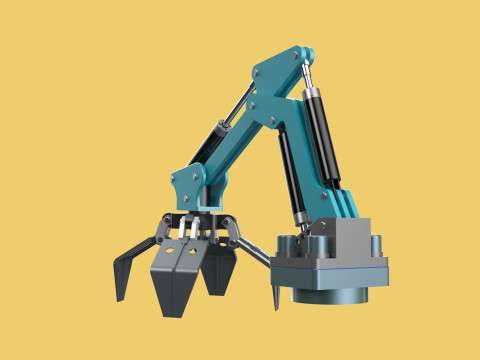 SCRAP RUBBISH GARBAGE WASTE LOADER GRABBER CRANE LIFTING GRAPPLE Modelo 3D