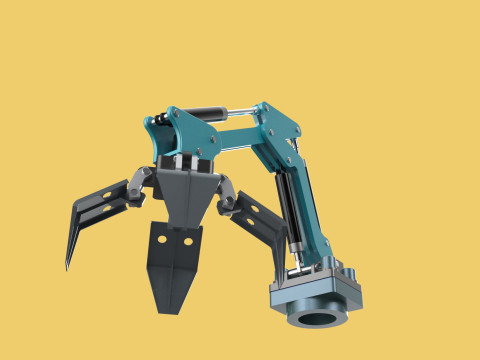 SCRAP RUBBISH GARBAGE WASTE LOADER GRABBER CRANE LIFTING GRAPPLE Modelo 3D