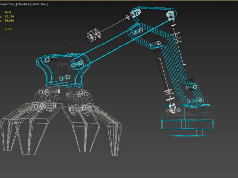 SCRAP RUBBISH GARBAGE WASTE LOADER GRABBER CRANE LIFTING GRAPPLE 3D Model