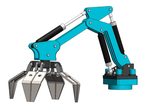 SCRAP RUBBISH GARBAGE WASTE LOADER GRABBER CRANE LIFTING GRAPPLE 3D Model