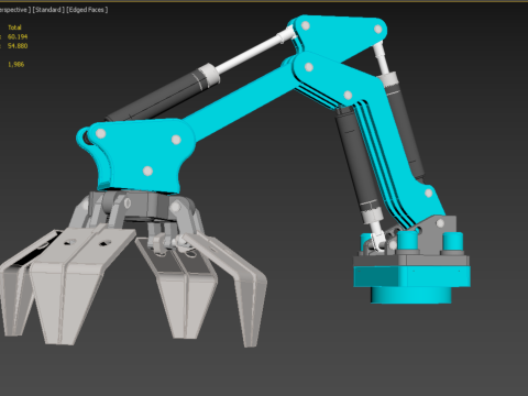 SCRAP RUBBISH GARBAGE WASTE LOADER GRABBER CRANE LIFTING GRAPPLE Modelo 3D