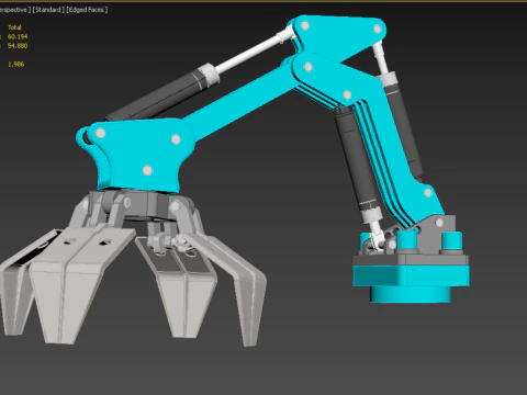 SCRAP RUBBISH GARBAGE WASTE LOADER GRABBER CRANE LIFTING GRAPPLE 3D Model