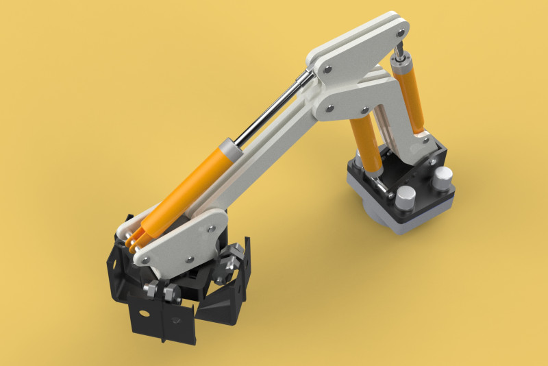 MOUNTED ATTACHMENT ARM CRANE TRUCK BULLDOZER EXCAVATOR TRACTOR 3D 模型 .c4d .max .obj .3ds .fbx .stl .blend