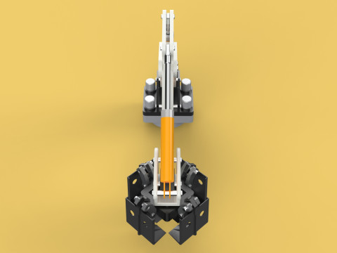 MOUNTED ATTACHMENT ARM CRANE TRUCK BULLDOZER EXCAVATOR TRACTOR 3D 模型
