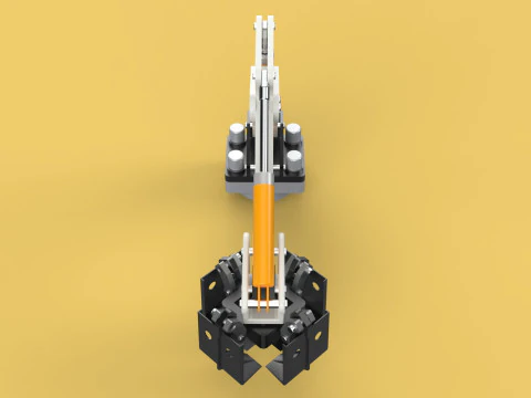 MOUNTED ATTACHMENT ARM CRANE TRUCK BULLDOZER EXCAVATOR TRACTOR 3D Model