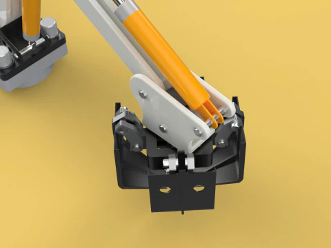 MOUNTED ATTACHMENT ARM CRANE TRUCK BULLDOZER EXCAVATOR TRACTOR 3D Model