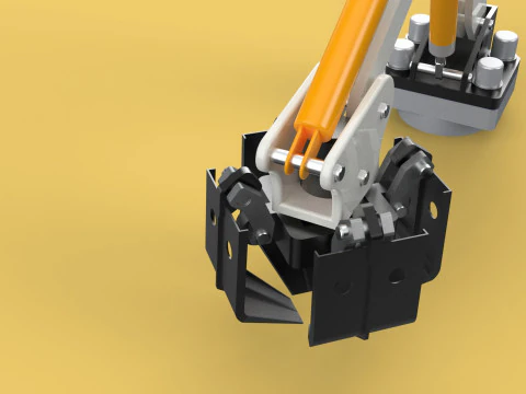 MOUNTED ATTACHMENT ARM CRANE TRUCK BULLDOZER EXCAVATOR TRACTOR 3D Model