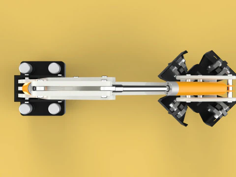 MOUNTED ATTACHMENT ARM CRANE TRUCK BULLDOZER EXCAVATOR TRACTOR 3D Model