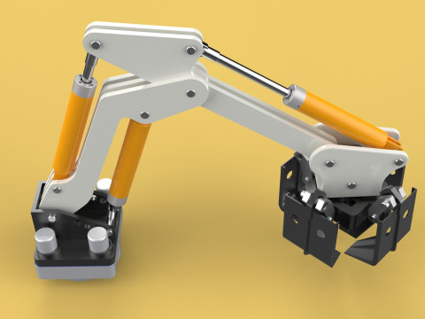 MOUNTED ATTACHMENT ARM CRANE TRUCK BULLDOZER EXCAVATOR TRACTOR 3D 模型