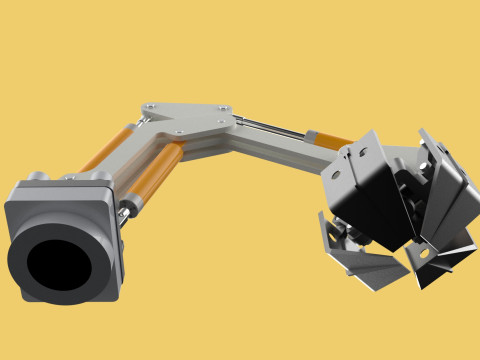MOUNTED ATTACHMENT ARM CRANE TRUCK BULLDOZER EXCAVATOR TRACTOR 3D 模型