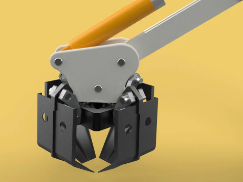 MOUNTED ATTACHMENT ARM CRANE TRUCK BULLDOZER EXCAVATOR TRACTOR 3D Model