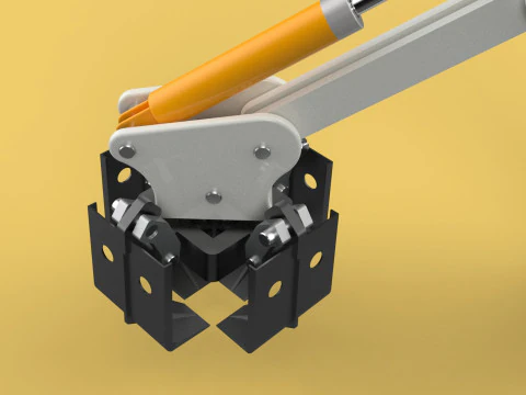 MOUNTED ATTACHMENT ARM CRANE TRUCK BULLDOZER EXCAVATOR TRACTOR 3D Model
