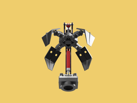 ATTACHMENT MOUNTED CRANE BACKHOE CRAWLER LOADER LIFTING FORKLIFT 3D 모델