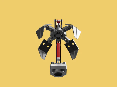 ATTACHMENT MOUNTED CRANE BACKHOE CRAWLER LOADER LIFTING FORKLIFT 3D Model