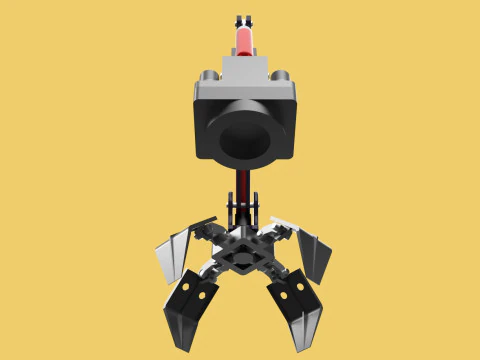 ATTACHMENT MOUNTED CRANE BACKHOE CRAWLER LOADER LIFTING FORKLIFT 3D Model