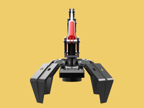 ATTACHMENT MOUNTED CRANE BACKHOE CRAWLER LOADER LIFTING FORKLIFT 3D Model