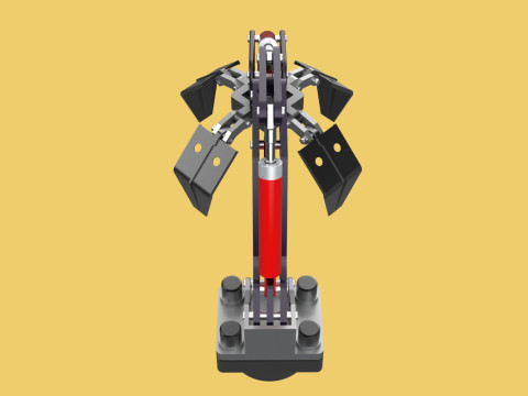 ATTACHMENT MOUNTED CRANE BACKHOE CRAWLER LOADER LIFTING FORKLIFT 3D 모델