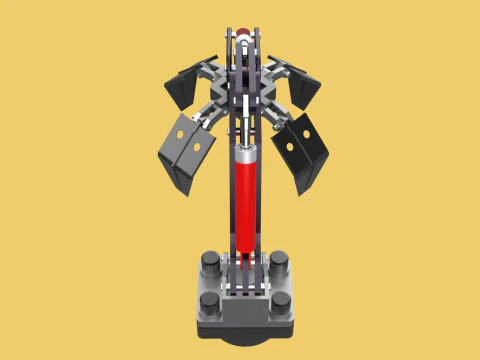 ATTACHMENT MOUNTED CRANE BACKHOE CRAWLER LOADER LIFTING FORKLIFT 3D Model